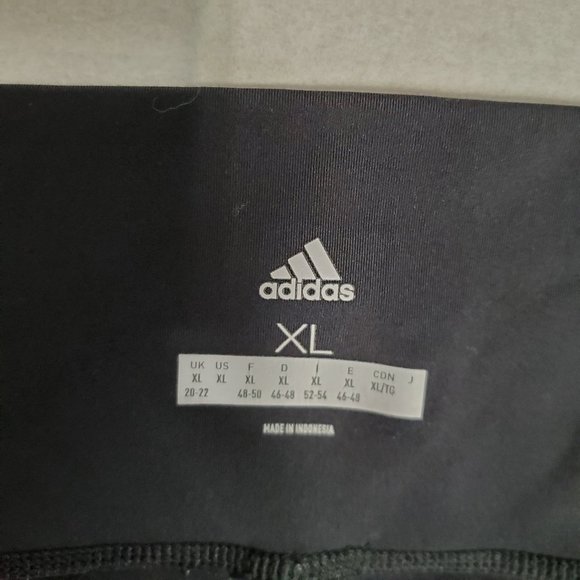 Adidas Leggings womens Size XL Cropped Black athletic athleisure - Picture 6 of 11